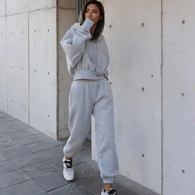 Casual Two-piece Set - Hoodie & Loose Pants