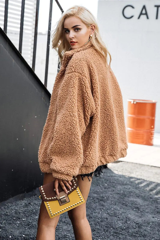 Teddy Bear Oversized Furry Faux Fur Jacket