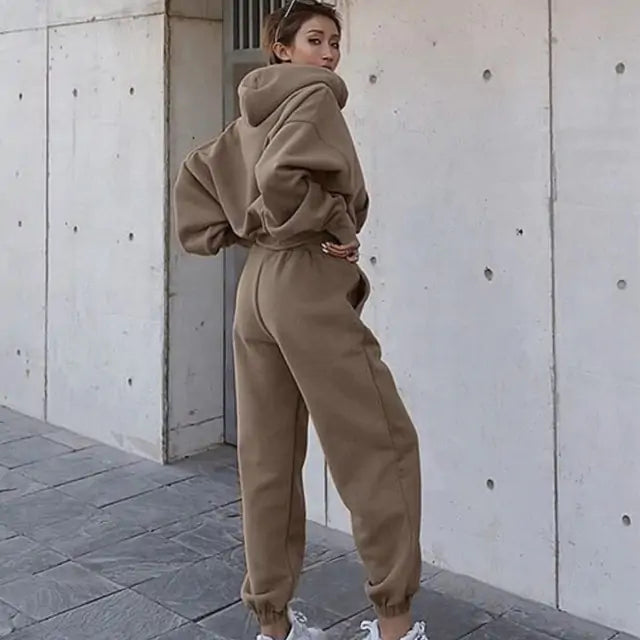 Casual Two-piece Set - Hoodie & Loose Pants