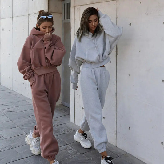 Casual Two-piece Set - Hoodie & Loose Pants