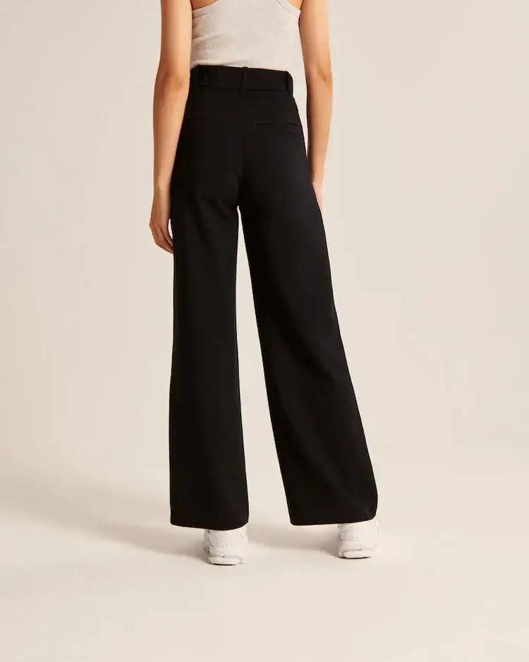 High Waist Pleated Tailored Pants