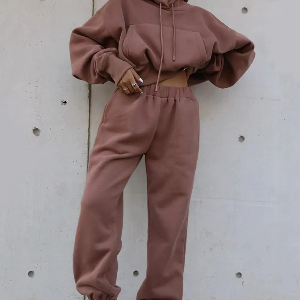 Casual Two-piece Set - Hoodie & Loose Pants