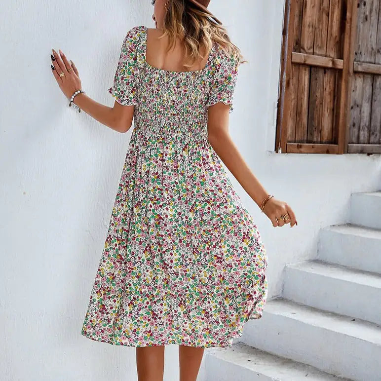 Beach Floral Mini Dress