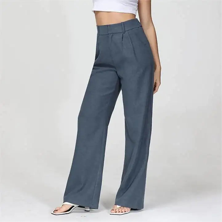 High Waist Pleated Tailored Pants