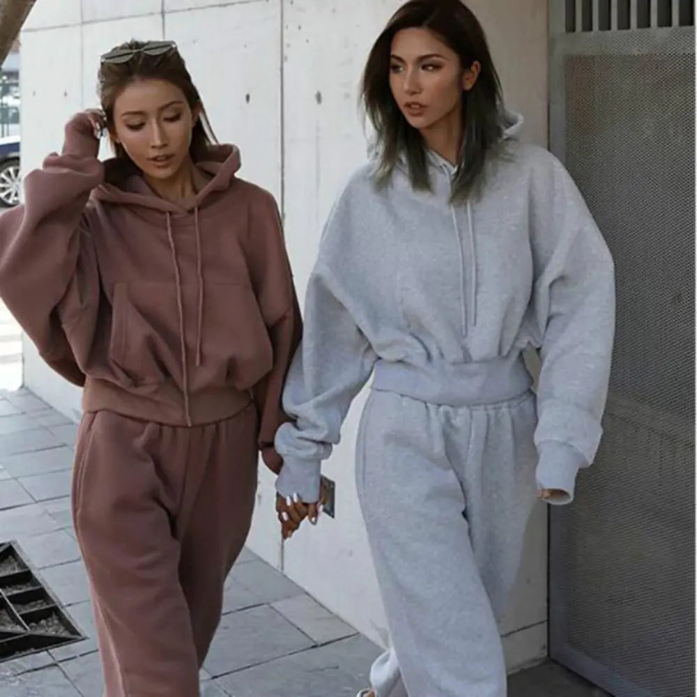 Casual Two-piece Set - Hoodie & Loose Pants