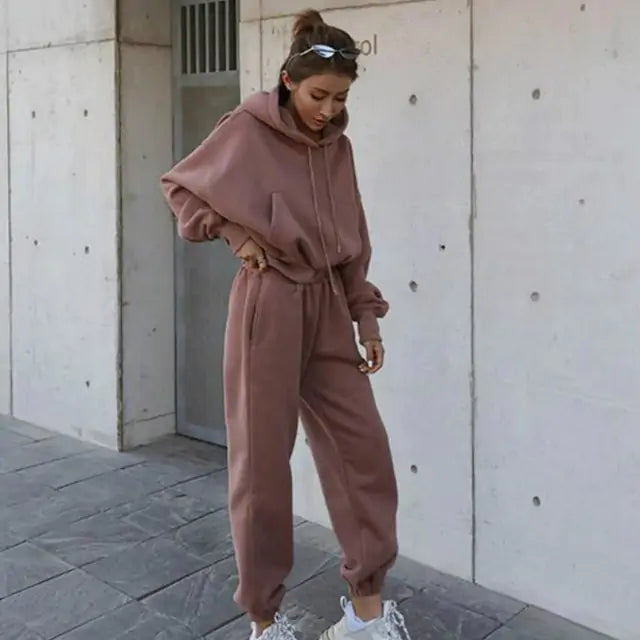 Casual Two-piece Set - Hoodie & Loose Pants